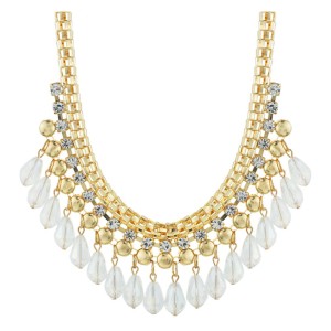 Ожерелье с подвесками из кристаллов